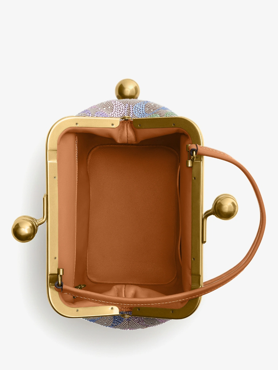 Rainbow Frame Closure Kisslock Bag