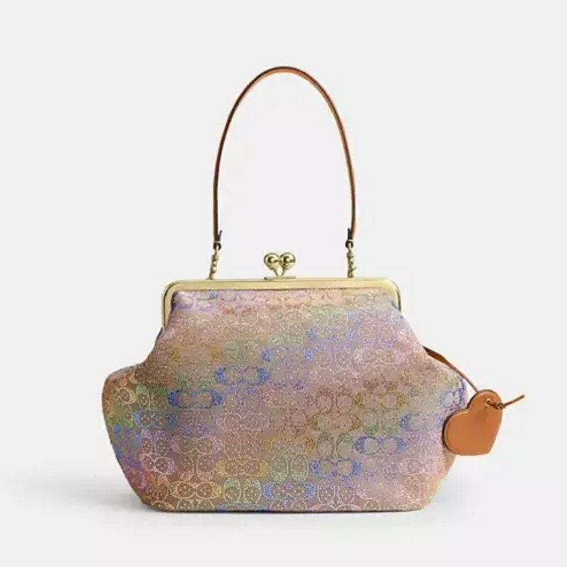 Large Rainbow Kisslock Bag