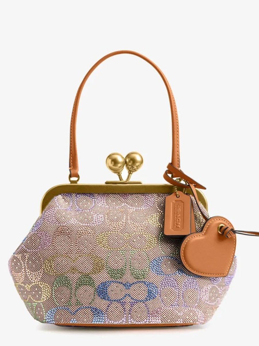 Rainbow Frame Closure Kisslock Bag