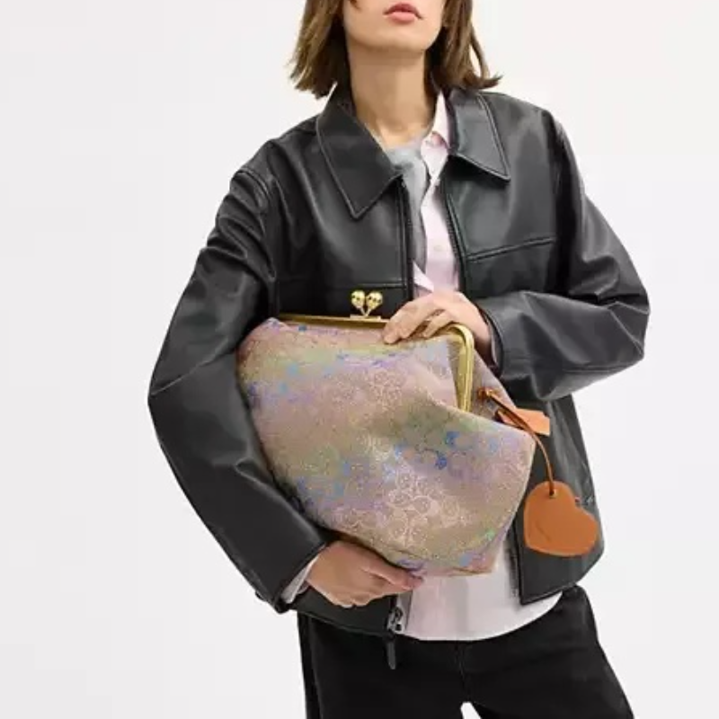 Large Rainbow Kisslock Bag