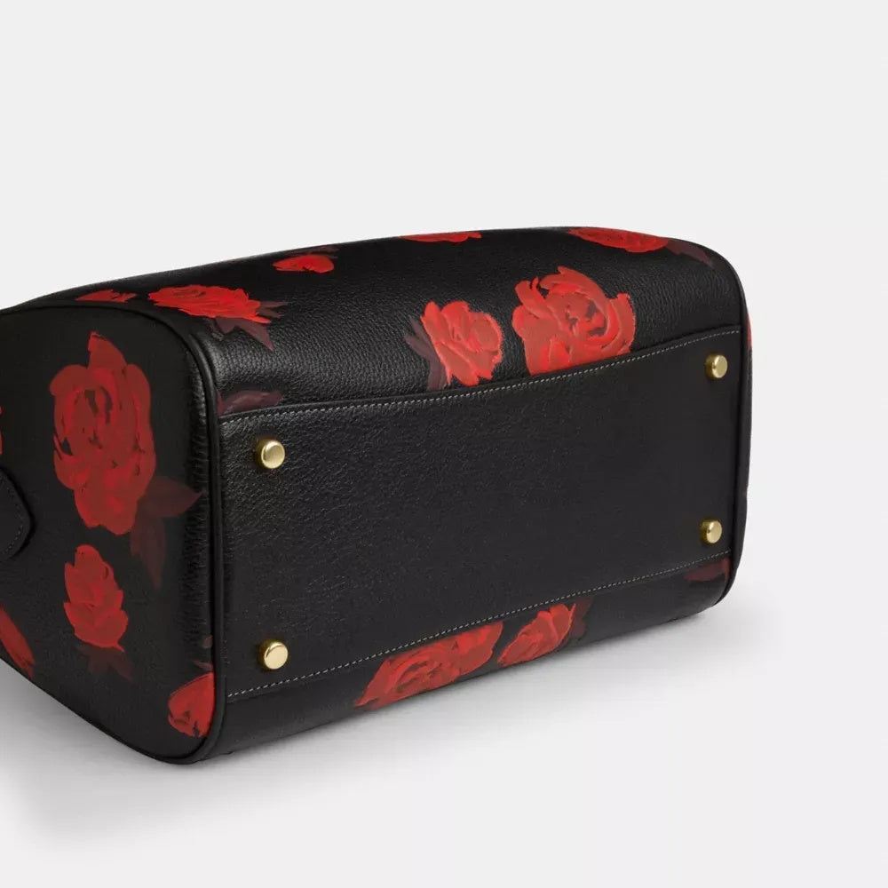 Large Satchel Bag With Floral Print